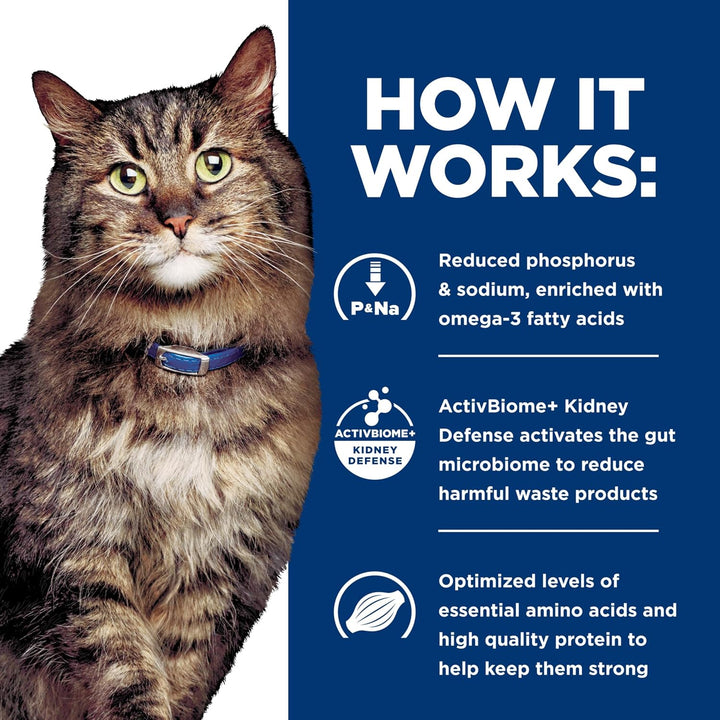 K/D Early Support Kidney Care Chicken Flavor Dry Cat Food, Veterinary Diet, 4 Lb. Bag