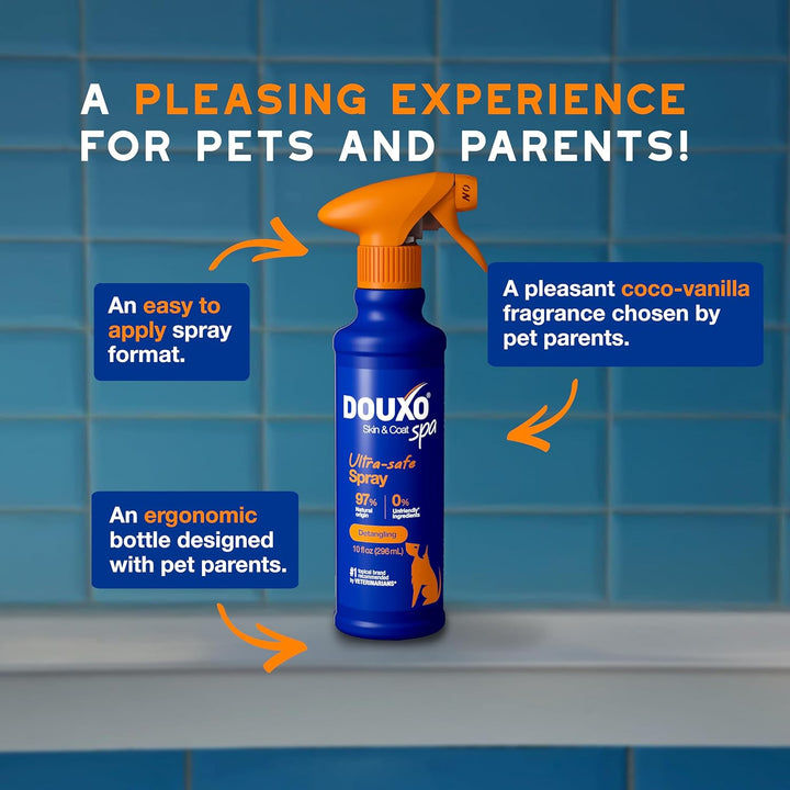 ® Skin & Coat SPA - Ultra-Safe Detangling Spray for Dogs, 10 Fl Oz, Safely Detangles, Revives, and Nourishes the Coat, Skin-Friendly Formula