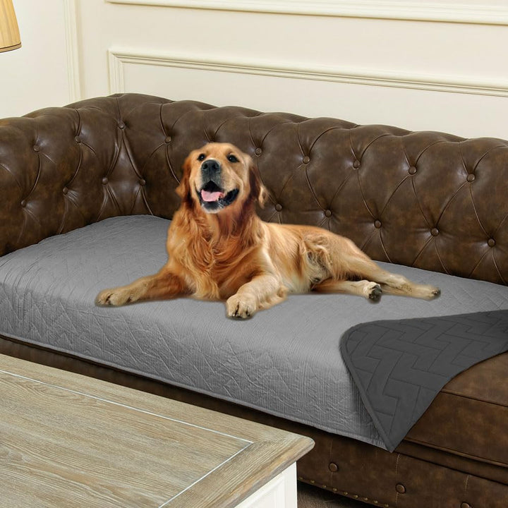 100% Waterproof Dog Bed Blankets Double Sided Dog Couch Cover Knurling Pattern Pet Bed Cover Reversible Furniture Couch Sofa Car for Puppy Kids