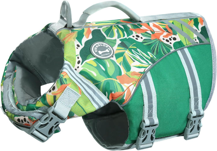 Sports Style Dog Life Vest, Dog Life Jacket for Swimming & Boating, Ripstop & Buoyancy for Puppy Doggy, Lifejacket with Handle, M, Blue