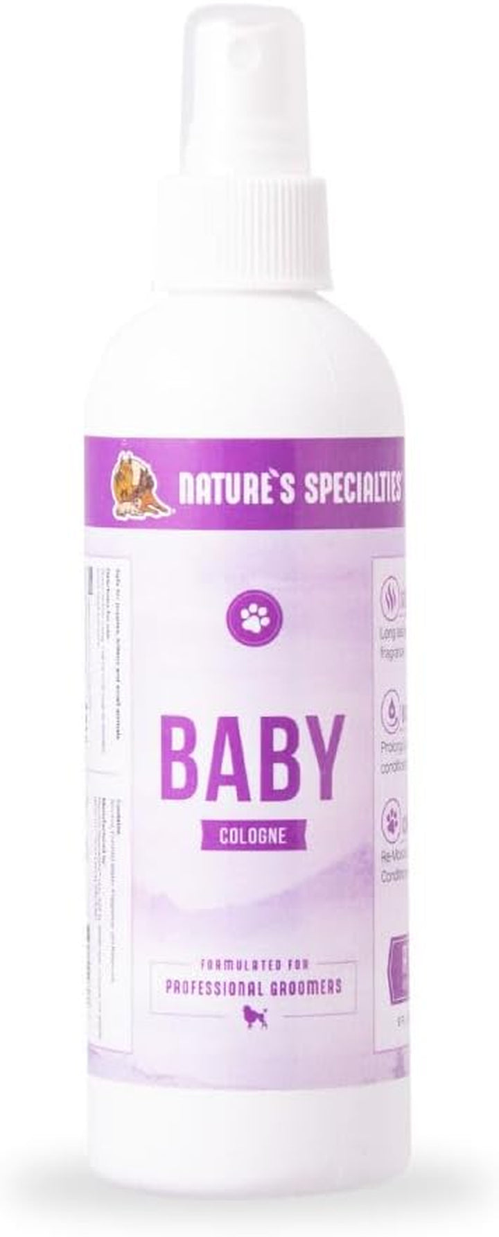 Plum Silky Dog Cologne for Pets, Natural Choice for Professional Groomers, Ready to Use Perfume, Finishing Spray, Made in USA, 8 Oz