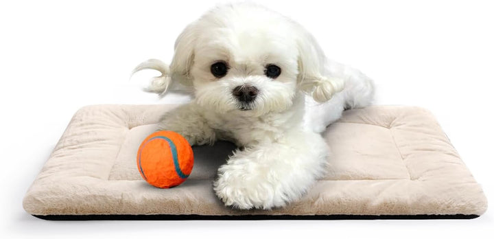 Dog Beds Crate Pad for Medium/Large Dogs Fit Metal,Ultra Soft, Washable & Anti-Slip Kennel Pad for Dogs Cozy Sleeping Mat,Gray 36Inch