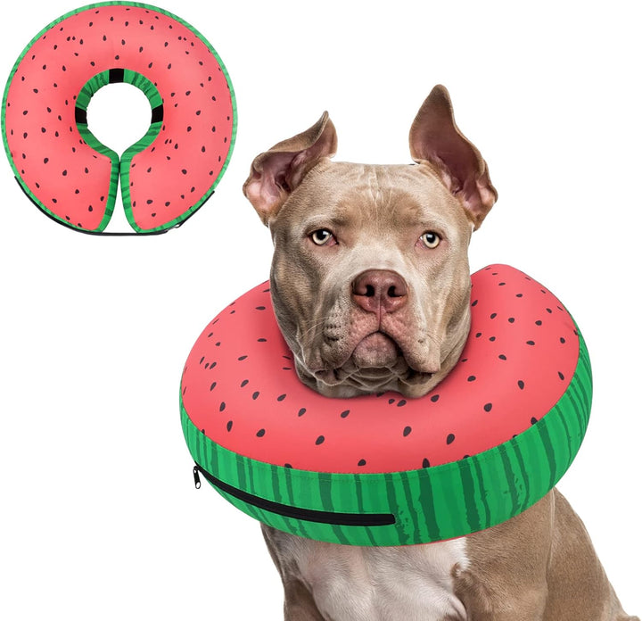 Inflatable Dog Cone Collar Alternative after Surgery, Doggie Neck Donut Collar Recovery Ecollar, Soft Dog Cone for Small Medium Large Dogs