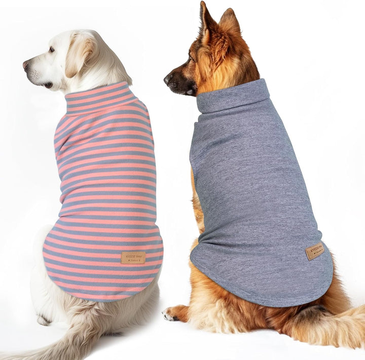 2Pack Dog Sweater Soft Dogs Clothes Warm Dachshund Clothes Turtleneck Pets Coats Dog Sweaters for Small Dogs Girl Pullover Small Pet Sweaters Stretchy Pet Sweatshirt