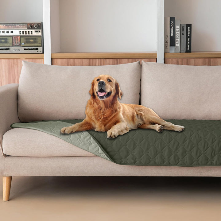 3X Stronger Waterproof Pet Blanket, Scratch Proof Furniture Protector for Dogs Cats, Reversible Cover 30X70 Inch, Dark Grey/Light Grey
