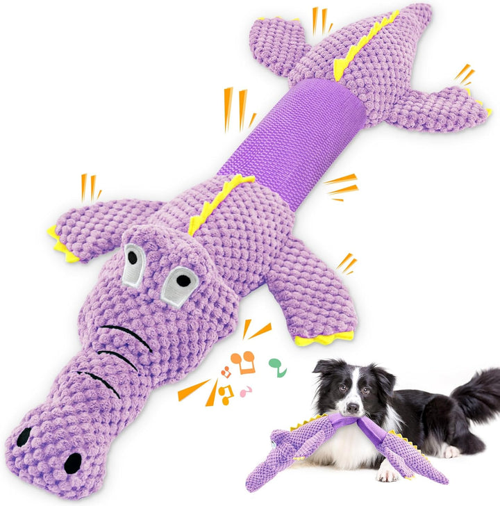 Dog Toys for Aggressive Chewers : Tough Interactive Tug of War Dog Toys-Squeaky Chew Toys for Small,Medium,Large Breed