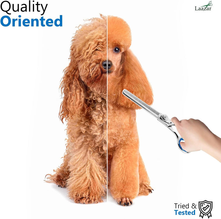 Pro Shears Thinning Pet Grooming Shear - 6.5 42 Teeth Scissors for Dogs Cats and Pets