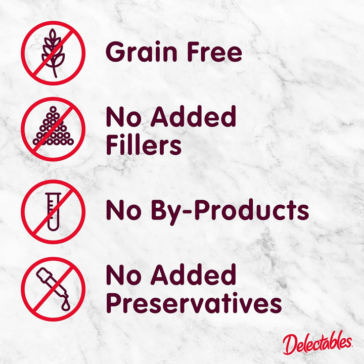 New! Delectables Lickable Treat Gravy Variety Wet Cat Treat & Food Topper, Food Topper, Hydrating, Grain-Free, No Fillers, No By-Products, No Added Preservatives, 1.4Oz Pouch, 30 Pack