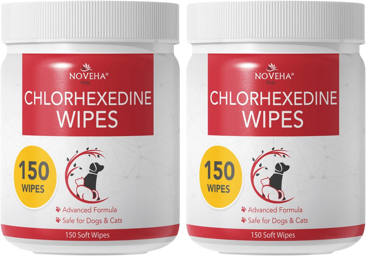 Pet Wipes - Formulated Pet Wipes - for Facial and Finger Folds, Underarms - 3" X 2" Size (150 Counts)