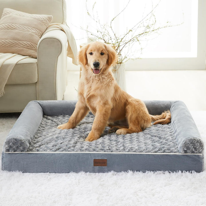 Dog Beds for Large Dogs, Orthopedic Dog Bed for Medium Large Dogs,Big Waterproof Couch Pet Bed with Removable Washable Cover