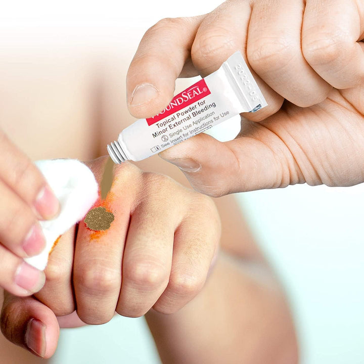 Woundseal Powder 4 Each (Pack of 2) - Wound Care First Aid for Cuts, Scrapes and Abrasions - Stops Bleeding in Seconds without Stitches or Bandages - Safe and Effective for People of All Ages and Pets