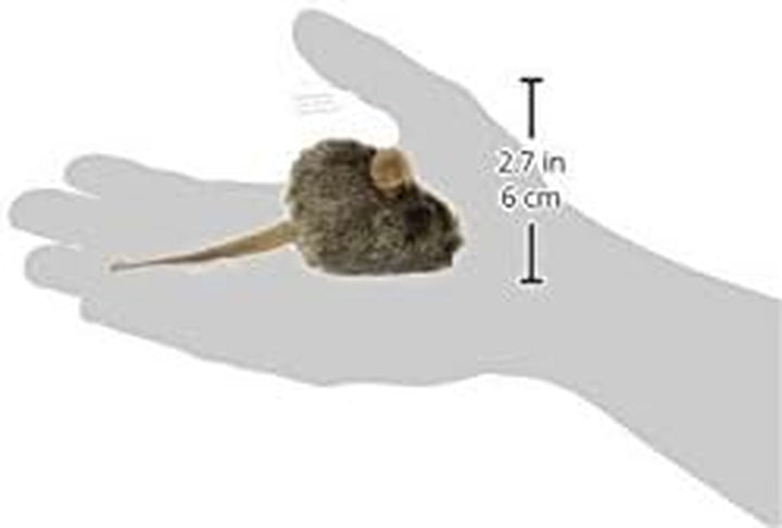 Ourpet'S Play-N-Squeak Twice the Mice Cat Toy, 2Pc (Interactive Catnip Toy, Real Mouse Electronic Sound)