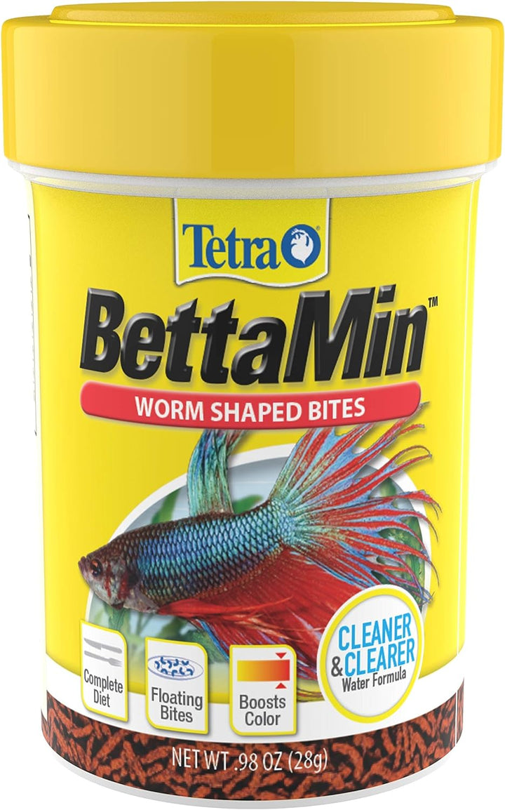 betta plus Floating Mini Pellets, Fish Food with Natural Color Enhancer, 1.2 Ounces