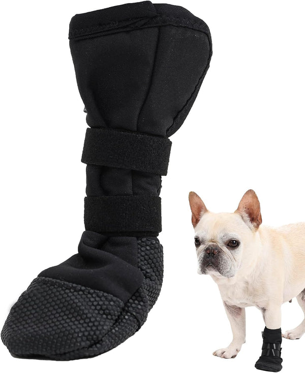 Dog Paw Wound Recovery Boot, Breathable Dog Bootie for Injured Paw, Anti-Slip Dog Shoe with Self-Adhesive Strap, Dog Paw Protector for Outdoor Walking & Keep Dogs from Licking Wounds (L)