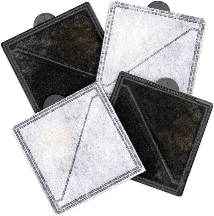 Ion-X Cat and Dog Fountain Filters, 4-Pack, Dual Filtration for Cleaner Water, Replacement Filter for  Outlast Pumpless and Viva Pet Water Fountains