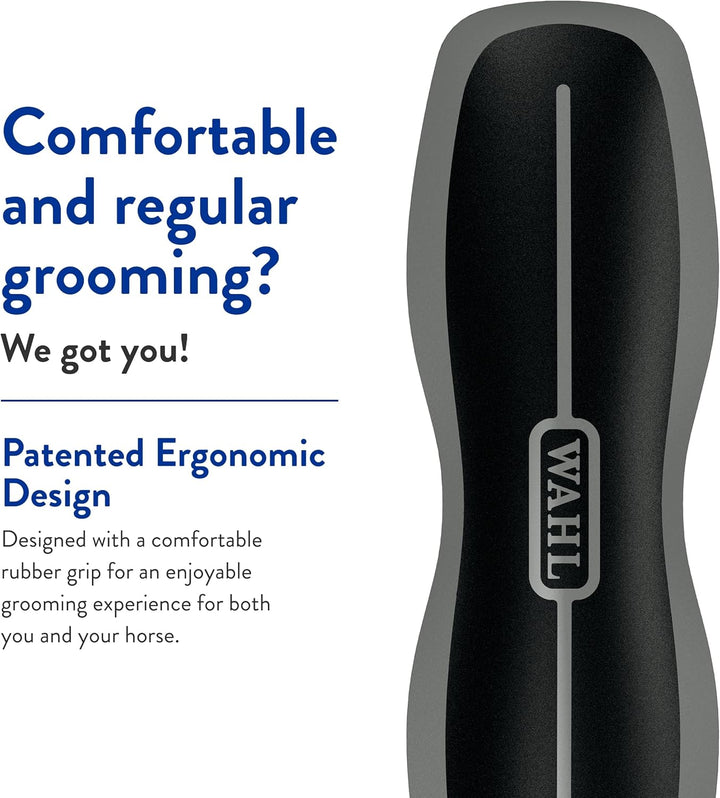 Professional Animal Equine Soft Body Horse Brush - Black