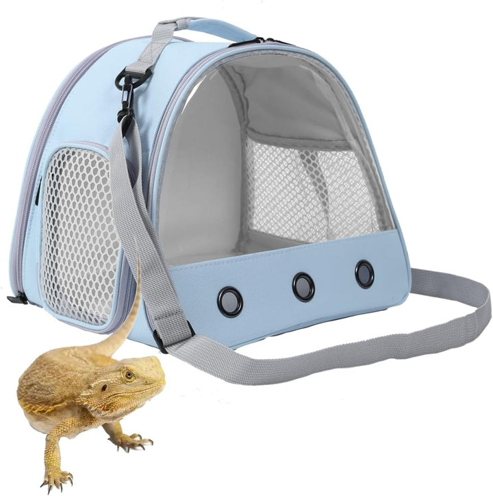 Bearded Dragon Travel Carrier,Lizards Carrier, Small Animal Travel Carrier for Sugar Glider Hedgehog Rat Parrot Bird Guinea Pig, Portable Guinea Pig Travel Bag for 2