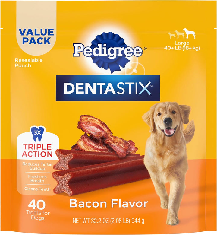 Dentastix Large Breed Dog Treats, Original, Beef & Fresh Flavor, 2.73 Lb. Variety Pack (51 Treats)