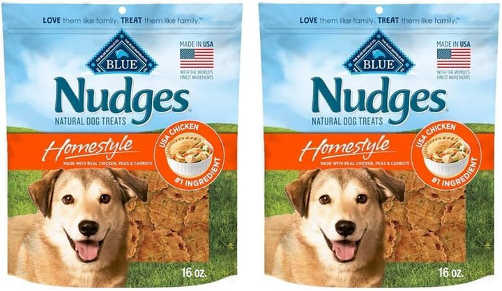 Nudges Grillers Natural Dog Treats, Made in the USA with Real Steak, 16-Oz Bag
