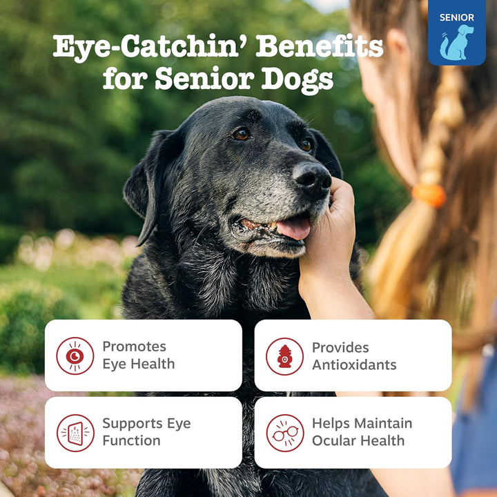 Eye Supplement for Dogs - Vision Support with Antioxidants & Omega 3 Fatty Acids - 90 Chews