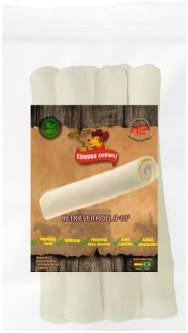 Retriever Roll 9-10 Inch All Natural Rawhide Product (20 Pack)