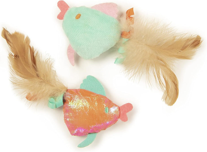 Skitter Critters Value Pack Catnip Cat Toys - Gray/Cream, Set of 10