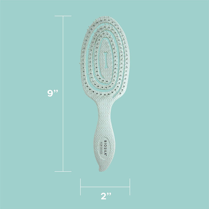 for Pets Eco-Friendly Detangling Pin Brush for Dogs in Mint Green | Easy to Hold Ergonomic Handle Dog Brushes, Wet or Dry Dog Hair Brush, Light Blue (Ff12806),Gray/Black