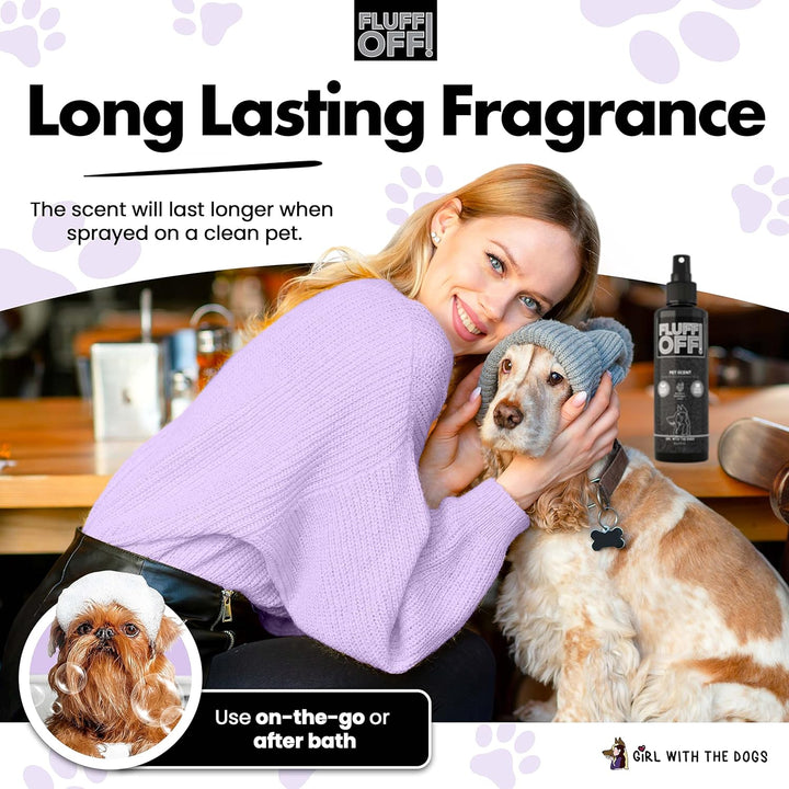 FLUFF off Pet Scent (Blueberry Bubblegum) 8 Oz - for Cats and Dogs - Made in USA