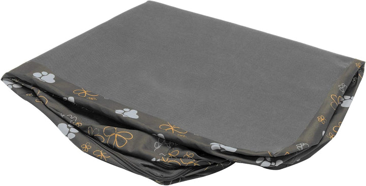Replacement Dog Bed Cover Water-Resistant Indoor/Outdoor Logo Print Oxford Polycanvas Mattress, Washable - Stone Gray, Large