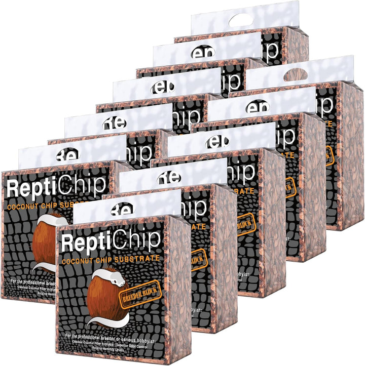 Reptichip Reptile Substrate Coconut Chip Bedding 72 Quart Compressed Organic Coco Husk Block for Snake Habitat, Ball Python Terrarium, Turtle Tanks, Tortoise Enclosure