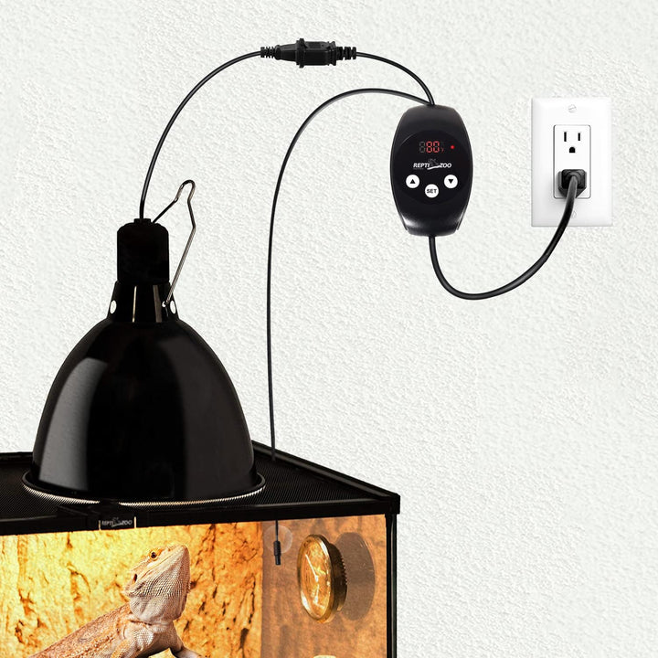 Dimming Thermostat, PID Temperature Controller with Memory Function, Reptile Thermostat for Reptile Heat Lamp, Specifically Designed for Light Heat Bulbs & Heaters
