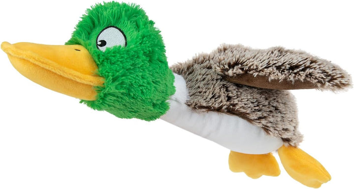 Interactive Squeaky Dog Chew Toy, Ideal Dog Toys for Chewers, Small, Medium & Large Dogs, and Fetch Lovers - Crinkle Duck (Yellow), Large