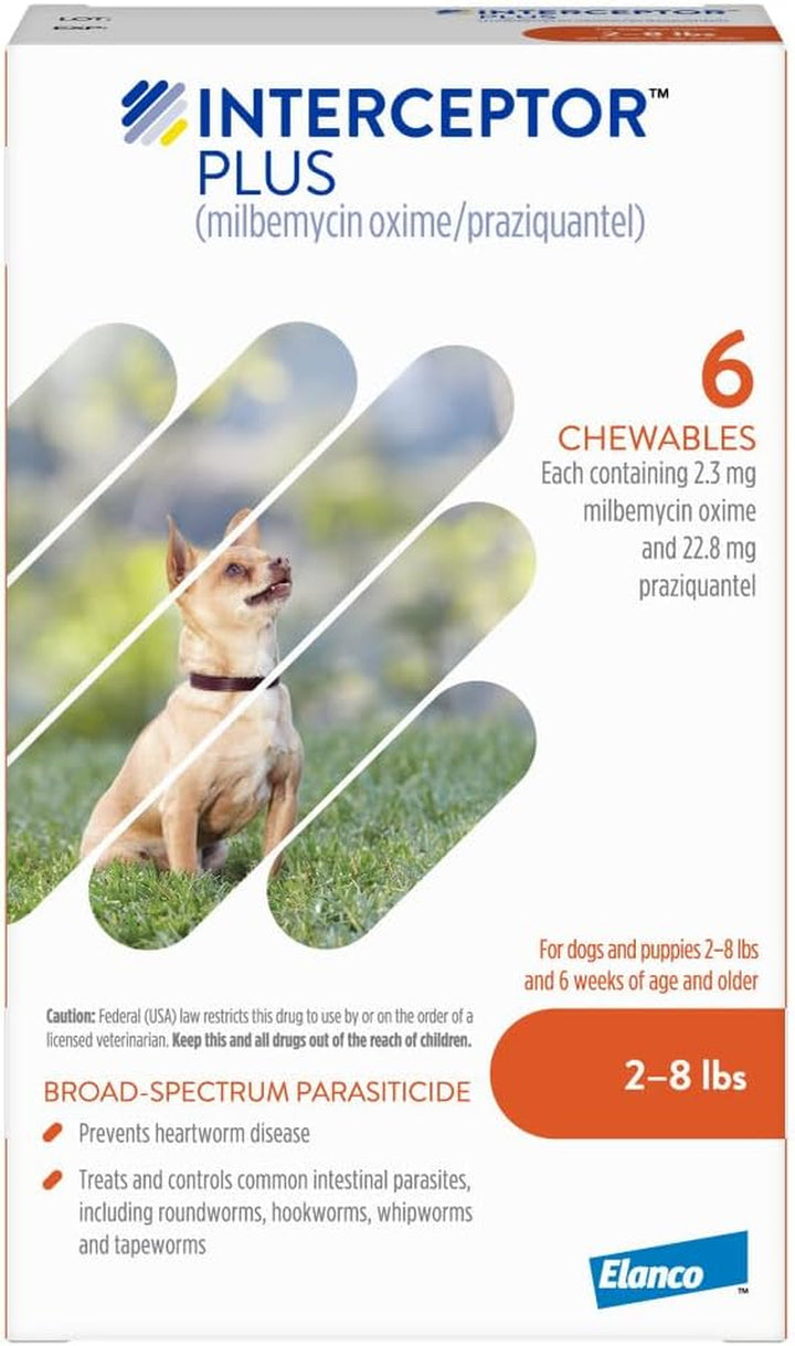 plus Prevention for Heartworm + 4 Other Worms for Dogs 50.1-100 Lbs. | 6 Chews, 6-Month Supply