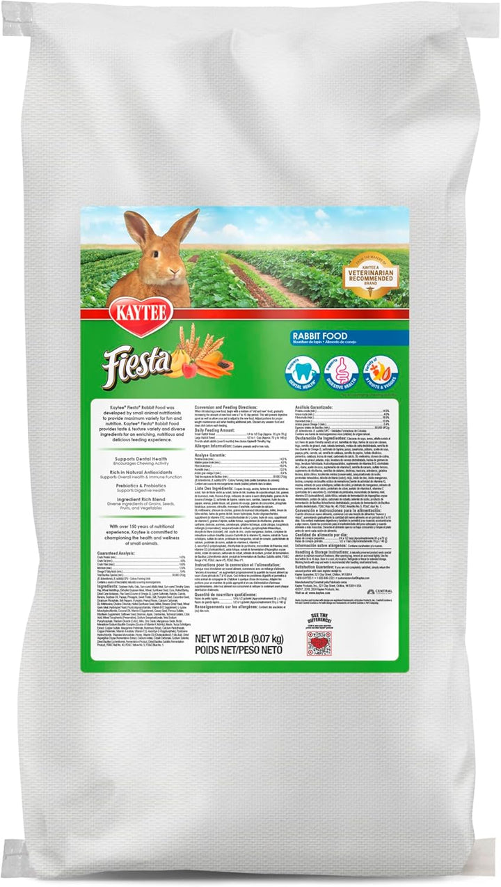 Fiesta Rabbit Food, Nutritious and Fun Blend, Supports Dental Health and Digestion, 3.5 Pounds