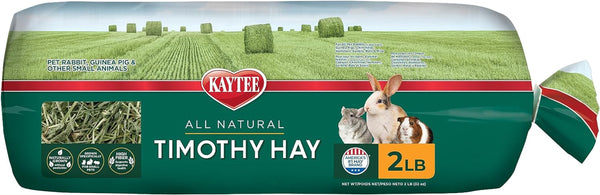 Timothy Hay, High Fiber, Grown Specifically for Small Animals, Rabbits, Guinea Pigs, Chinchillas, 2 Pounds
