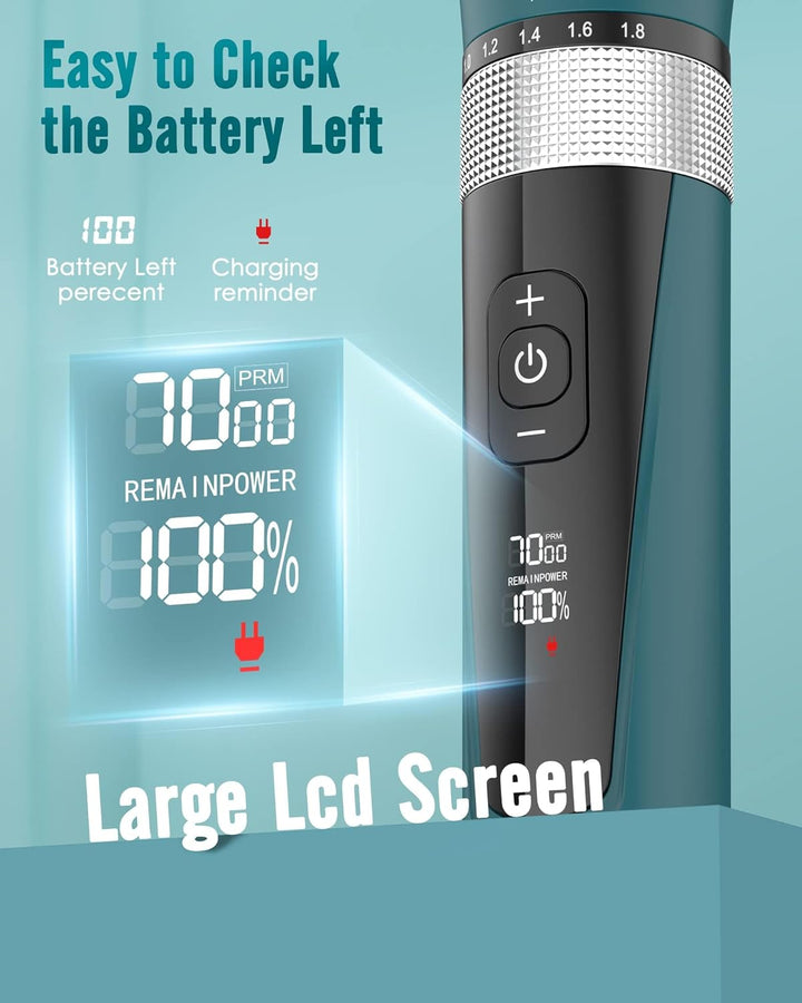 Cat Clippers for Matted Hair, 5-Speed Quiet Cat Grooming Kit, Cordless Pet Shaver for Long Hair,Waterproof Pet Hair Trimmer, Pet Clippers for Cats(Green)