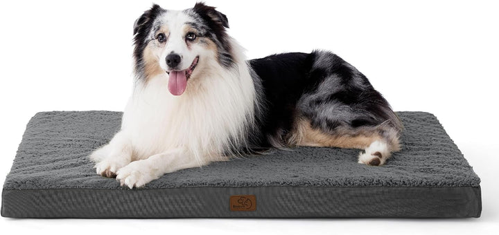 Dog Beds Large Sized Dog - Comfy Flat Pet Beds with Removable Washable Cover, Orthopedic Egg Crate Foam Puppy Mat, Suitable for Pet up to 65 Lbs