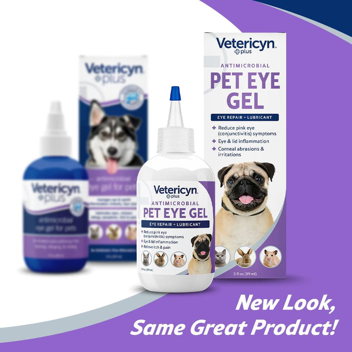 plus Pet Eye Gel | Dog and Cat Eye Ointment Alternative to Lubricate and Relieve Eye Irritations and Abrasions, Reduce Symptoms of Pink Eye in Dogs and Cats. 3 Ounces