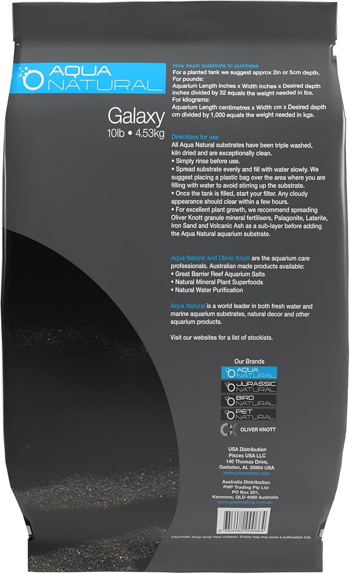 Galaxy Sand 20Lb Substrate for Aquascaping, Aquariums, Vivariums and Terrariums, Black