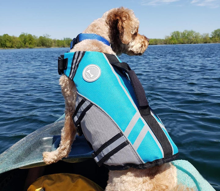 Sports Style Dog Life Vest, Dog Life Jacket for Swimming & Boating, Ripstop & Buoyancy for Puppy Doggy, Lifejacket with Handle, M, Blue