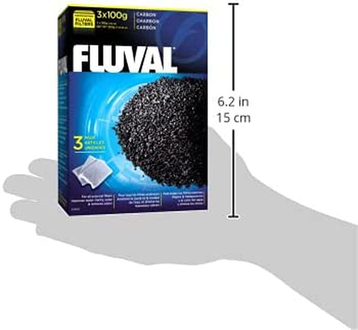 Carbon Filter Media for Aquariums, Premium Bituminous Carbon Inserts, 100-Gram Nylon Bags, 3 Count (Pack of 1), A1440