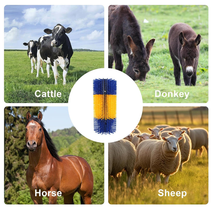 2PCS Livestock Scratching Brush, Cow, Horse, Goat, Livestock Brushes for Scratching, Horse Brush, Cow Brush, Goat Scratching Post, Animal Back Scratching