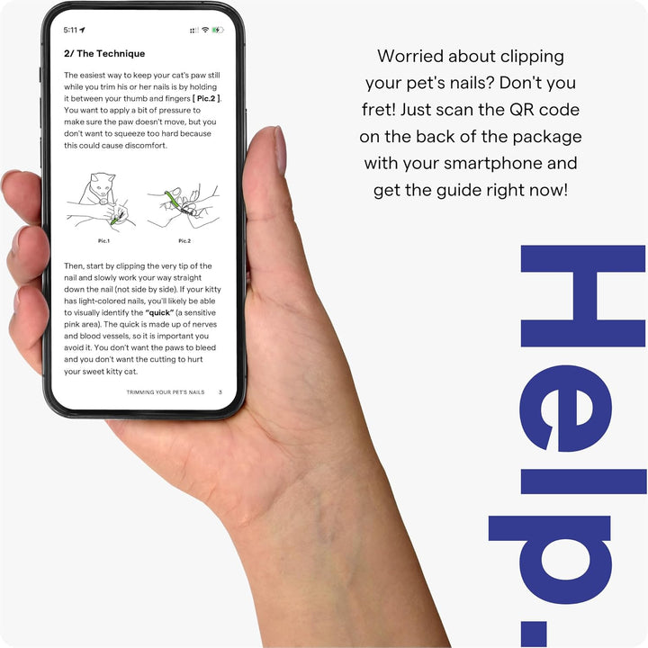 Pet Nail Clippers for Indoor Cats & Small Animals - Precision Angled Blades & Steady Grip - Ideal for Kittens Tiny Dogs Rabbits Birds - Nail Trimmer & Claw Scissors for Home Grooming - Ebook Guide