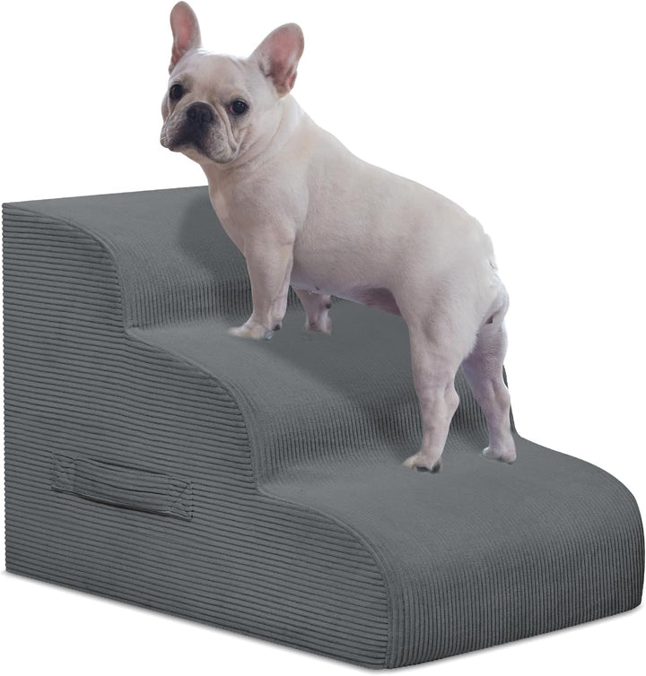 Dog Stairs for Small Dogs and Cats, 20" H 4 Steps Dog Ramp for High Beds, Couch, Sofa, Waterproof Pet Stairs with Removable Washable Cover, Non-Slip Sturdy Pet Steps