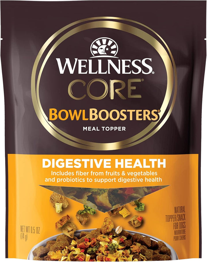 Bowl Boosters, Dog Food Topper for Small, Medium, & Large Breeds, Grain Free, Natural, Freeze Dried, Digestive Health Chicken, 4 Ounce Bag (Pack of 1)