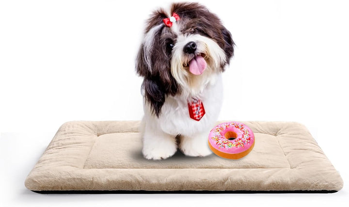 Dog Beds Crate Pad for Medium/Large Dogs Fit Metal,Ultra Soft, Washable & Anti-Slip Kennel Pad for Dogs Cozy Sleeping Mat,Gray 36Inch