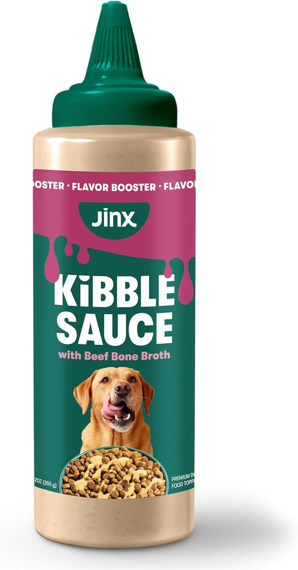 Kibble Sauce for Dogs - Premium Dog Food Kibble Topper Sauce & Flavor Booster Made with Beef Bone Broth - All-Natural Ingredients, No Additives or Fillers - 12 Oz