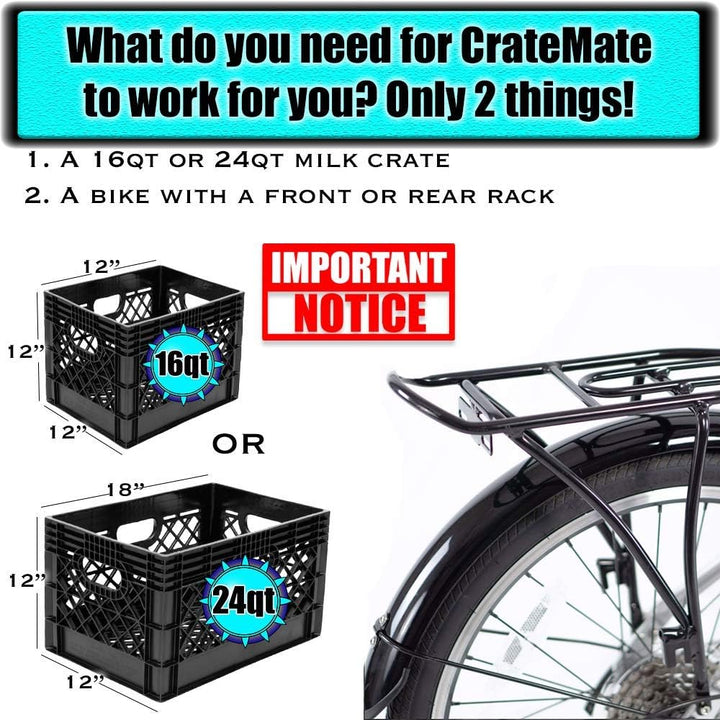 DIY Conversion/Bike Dog Carrier Package (Crate NOT Included) Padded Liner Is 2 Sizes in One + 4 Point Safety Harness & Heavy Duty Fasteners Holds Pets 20Lb+ for Safe Pet Bicycle Travel