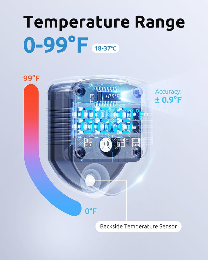 Aquarium Magnetic Cleaner with Thermometer, Fish Aquariums Mini Magnet Brush Only for Glass Tank,Tiny Magnets Clean Floating Cleaning Toolalgae Scrapers(Blue)