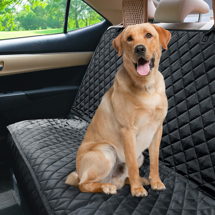 Waterproof Scratchproof Pet Bench Seat Covers for Cars, Trucks, Suvs, Nonslip Durable Back Seat Cover for Dogs, Washable Backseat Protection, Black